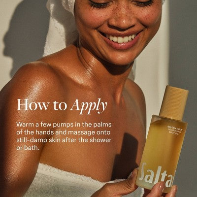 Saltair Nourishing Body Oil For Dewy and Glowing Skin Golden Hour 4 fl oz - Samll Amount Missing