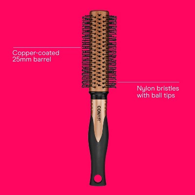 Conair Copper Pro Nylon Bristle Round Hair Brush Small Barrel All Hair - Imperfect Container
