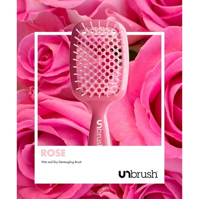 UNbrush Detangler Hair Brush Pastel Rose Dark Pink - Imperfect Box