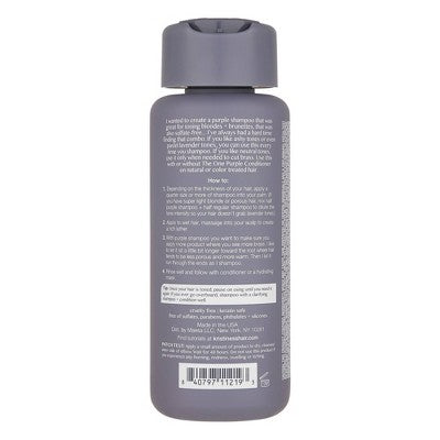 Kristin Ess Sulfate Free Purple Shampoo, Tones Brassiness for Blonde + Brunette Hair - 10 fl oz