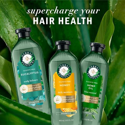 Herbal Essences Eucalyptus Sulfate Free Shampoo, For Dry Scalp 13.5 fl oz - Imperfect Container