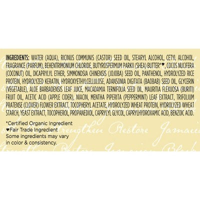 SheaMoisture Jamaican Black Castor Hair Oil Reparative Leave-In Conditioner 11.5 fl oz - Imperfect Container