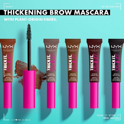 NYX Professional Makeup Thick It Stick It Brow Gel Mascara Rich Auburn 0.23 fl oz - New