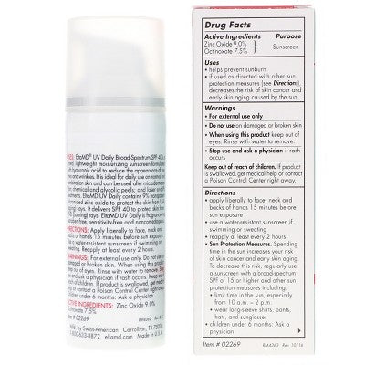 EltaMD UV Daily Broad-Spectrum SPF 40 Tinted Moisturizing Facial Sunscreen 1.7 oz - Imperfect Box