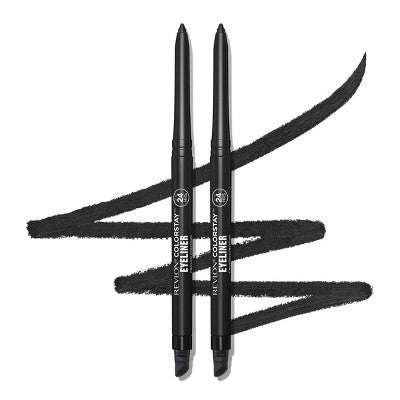 Revlon Colorstay Waterproof Eyeliner Built-in Smudger 201 Black 0.01oz/2ct - New