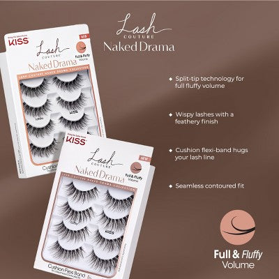 KISS Products Lash Couture Naked Drama False Eyelashes Ruffle 4ct - Imperfect Box