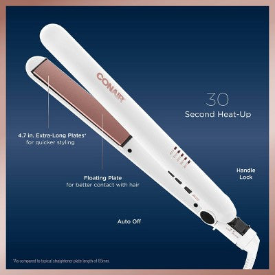 Conair Double Ceramic Flat Iron White 1" - Imperfect Box