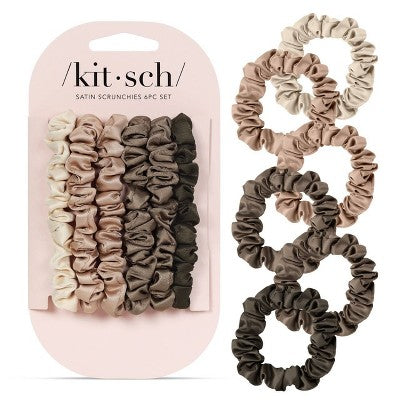 Kitsch Skinny Satin Scrunchies 6pk - Imperfect Box