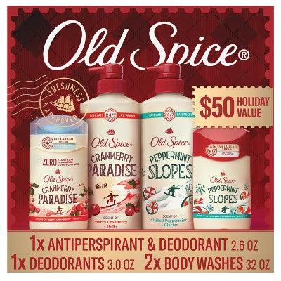 Old Spice Deodorant and Body Wash Holiday Far Far Away Gift Set 4pc - Imperfect Box