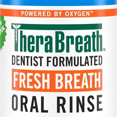 TheraBreath Fresh Breath Mouthwash Alcohol Free Icy Mint 16 fl oz - New