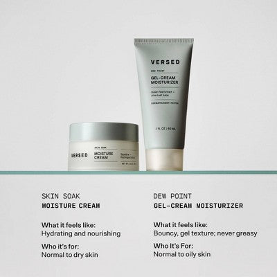 Versed Skin Soak Rich Moisture Cream 1.5oz - Imperfect Box