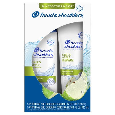 Head & Shoulders Green Apple Dual Pack 23.4 fl oz/2ct - New