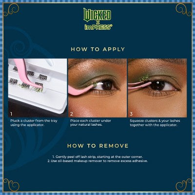 KISS Products Wicked X imPRESS Press-On Self Adhesive False Eyelashes Ozspresso 12ct - New