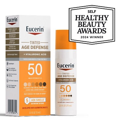 Eucerin Age Defense Face Sunscreen Tinted Lotion SPF 50 2.5 fl oz - Imperfect Box