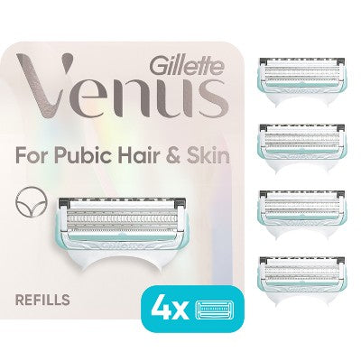 Venus for Pubic Hair & Skin Women's Razor Blade Refills 4ct - Missing Box