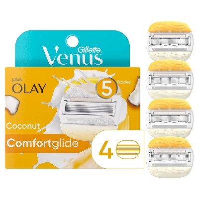 Venus Comfortglide plus Olay Coconut Women's Razor Blade Refills 4ct - Imperfect Box