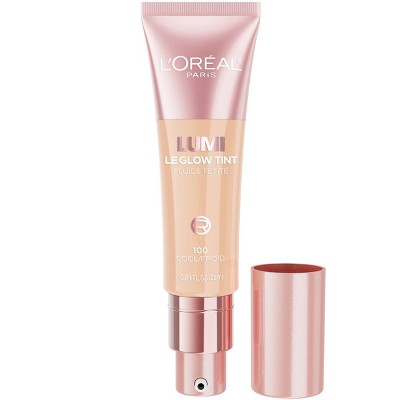 L'Oreal Paris Lumi Le Glow Tint Liquid Skin Tint 100 Cool 0.84 fl oz - Imperfect Container