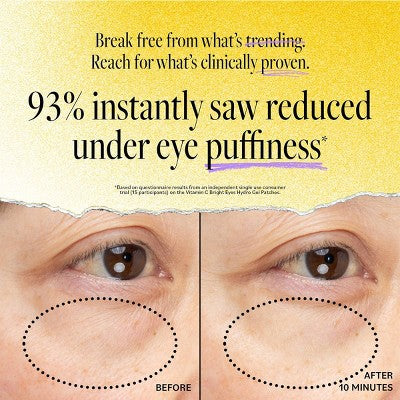 derma e Vitamin C Bright Eyes Hydro Gel Patches 60ct - New
