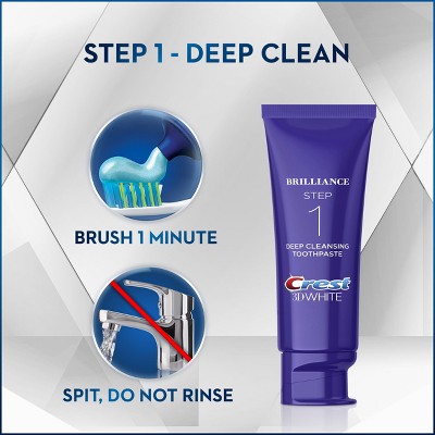 Crest 3D White Brilliance Toothpaste and Whitening Gel System 4.0oz and 2.3oz - Missing Box