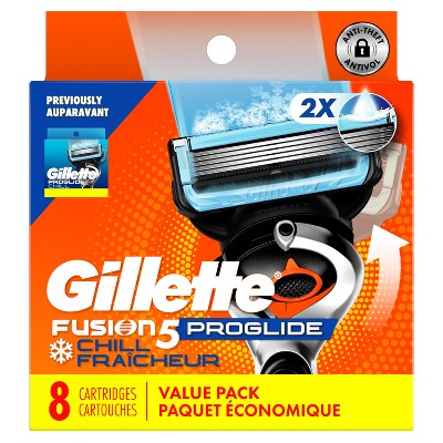 Gillette ProGlide Chill Razor Refills for Men 8 Blade Refills - New