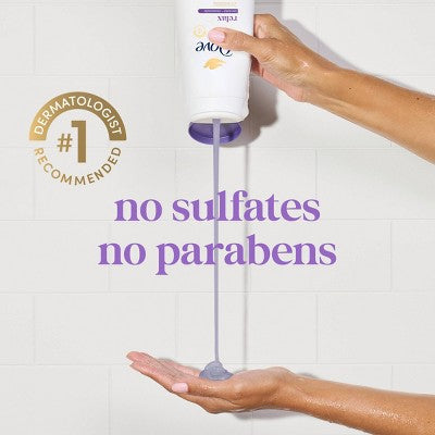 Dove Relax Body Wash Pump Lavender & Chamomile 24hr Lotion-Soft Skin 30.6 fl oz - Imperfect Container