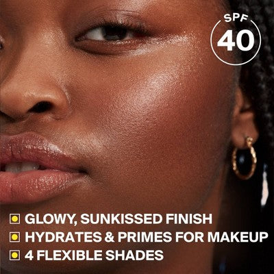 Supergoop! Glowscreen Sunrise Hydrating Glowy Tinted Primer; Hyaluronic Acid + Niacinamide SPF 40 1.7 fl oz - Missing Box