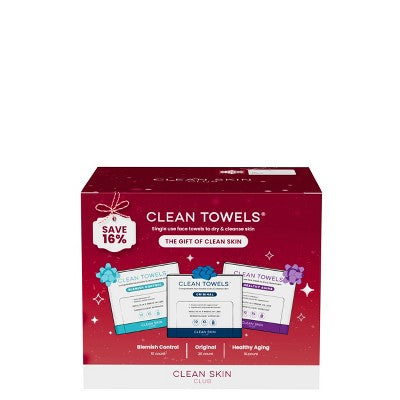 Clean Skin Club Towels Holiday Gift Set - New