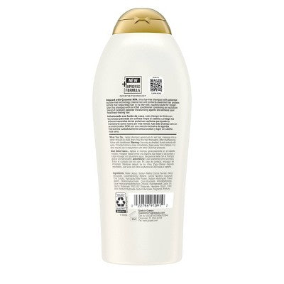 OGX Nourishing Coconut Milk Moisturizing Shampoo 25.4 fl oz - Imperfect Container