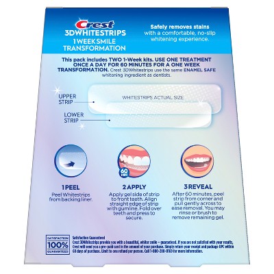 Crest 3D Whitestrips  At-home Teeth Whitening Kit - Imperfect Box