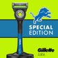 Gillette Labs Men's Special NFL Lions Edition Shaving Razor with 4 Refills and Magnetic Stand - New