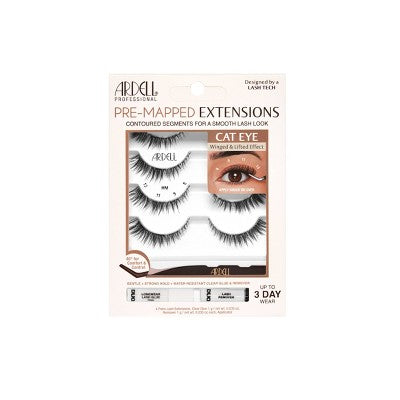 Ardell Pre-Mapped Extensions Cat Eye False Eyelashes 4ct - New