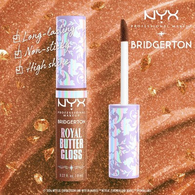 NYX Professional Makeup Bridgerton Royal Treasures Lip Kit 06 Caramel Courtship & Toffee Temptation 2pc - Imperfect Box