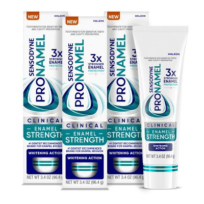 Sensodyne Pronamel Clinical Enamel Strengthening and Whitening Action Toothpaste 3.4oz/3pk - New