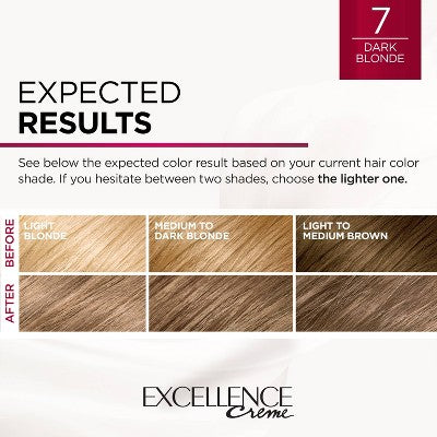 L'Oreal Paris Permanent Hair Color 6.3 fl oz 7 Dark Blonde - Imperfect Box