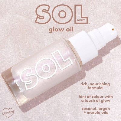SOL Body x ColourPop Body Glitter Glow Oil Mini Moonstone 0.88 fl oz - Missing Box