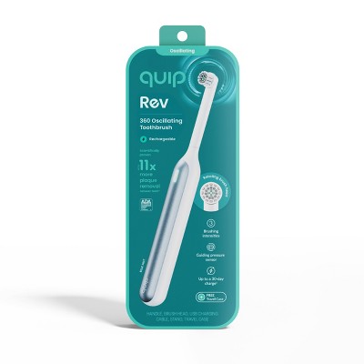 quip Rev Oscillating Rechargeable Electric Toothbrush White/Blue - Imperfect Box