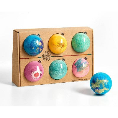 LifeAround2Angels Fruit Scented Bath Bomb Gift Set 6pk - New