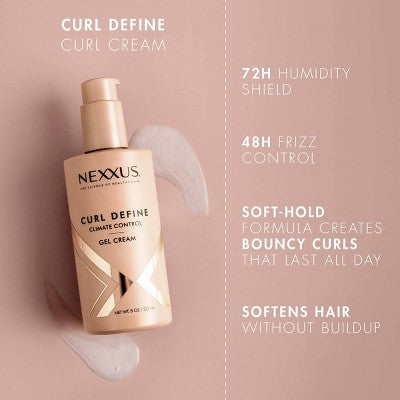 Nexxus Curl Define Climate Control Hair Gel Cream 8oz - New