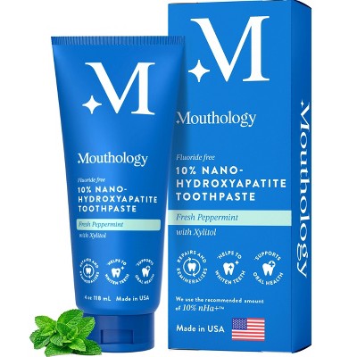 Mouthology 10% Nano Hydroxyapatite Toothpaste 4oz - Imperfect Box
