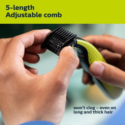 Philips Norelco OneBlade 360 Face Rechargeable Men's Electric Shaver and Trimmer QP2724/70 - Imperfect Box
