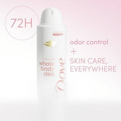 Dove Beauty Whole Body Deodorant Spray Raspberry; Rose Cooling Aluminum-Free 4oz - Imperfect Container