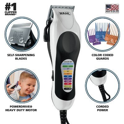 Wahl Color Pro Plus Corded Electric Hair Clipper Set - New