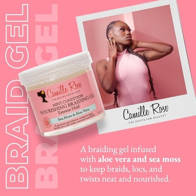 Camille Rose Mint Condition Nourishing Braiding Hair Gel 12oz - Imperfect Container