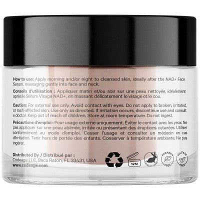 Maison Rouge NAD Facial Cream, Resveratrol, Niacinamide, Hyaluronic Acid, Collagen, Vitamin C & E  1.7 oz - Imperfect Box