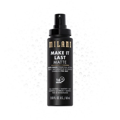Milani Make It Last Matte Finish Charcoal Setting Spray 2.03 fl oz - New