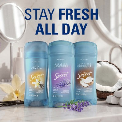 Secret Fresh Clear Gel Antiperspirant & Deodorant Coconut Scent 2pk/2.6oz - Imperfect Container