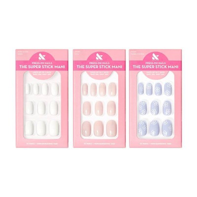 Olive & June Press-On Nails Bestsellers Pack Floral Doodle/Swan/Tutu 96ct/3pk - New