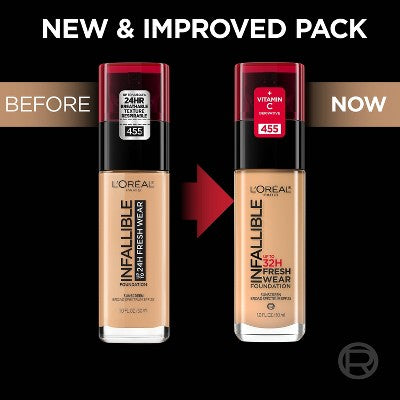 L'Oreal Paris Infallible 32HR Fresh Wear Foundation with SPF 25 460 Golden Beige 1 fl oz - New