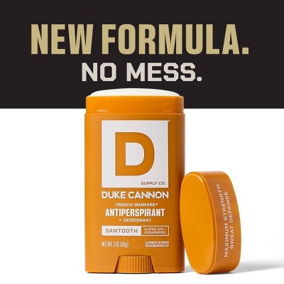 Duke Cannon Supply Co. Trench Warfare Deodorant Stick Sawtooth 3oz - Imperfect Container