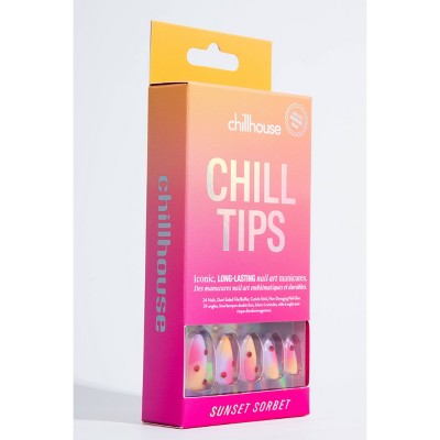 Chillhouse Chill Tips Press-On Fake Nails Sunset Sorbet 24ct - New